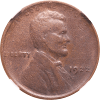 1922 No D Lincoln Cent (1c) Strong Reverse OBVERSE Image