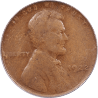 1922 No D Lincoln Cent (1c) Strong Reverse Obverse Image