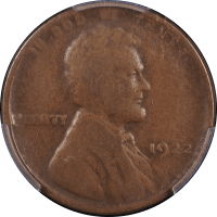 1922 No D Lincoln Cent (1c) Strong Reverse OBVERSE Image