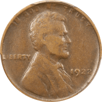 1922 No D Lincoln Cent (1c) Strong Reverse Obverse Image