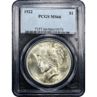 1922 Peace Dollar ($1) Obverse Slab Image