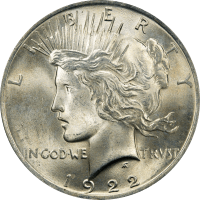1922 Peace Dollar ($1) Rattler Obverse Image