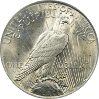 1922 Peace Dollar ($1) Rattler Reverse Image