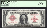 1923 $1 Red Seal Legal Tender / United States Note Obverse Image