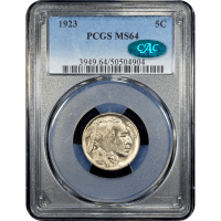 1923 Buffalo Nickel (5c) Obverse Slab Image