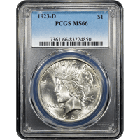 1923-D Peace Dollar ($1) Obverse Slab Image