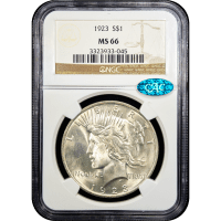 1923 Peace Dollar ($1) Obverse Slab Image