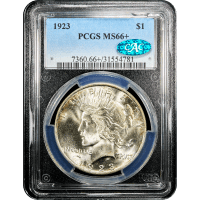 1923 Peace Dollar ($1) Obverse Slab Image