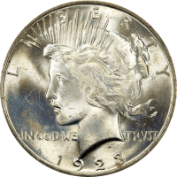 1923 Peace Dollar ($1) Rattler Obverse Image