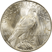 1923 Peace Dollar ($1) Rattler Reverse Image