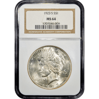 1923-S Peace Dollar ($1) Obverse Slab Image