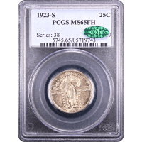 1923-S Standing Liberty Quarter (25c) Obverse Slab Image