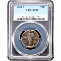 1923-S Standing Liberty Quarter (25c) Obverse Slab Image