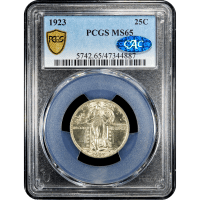 1923 Standing Liberty Quarter (25c) Obverse Slab Image