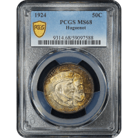 1924 Huguenot Commem Half Dollar (50c) SLAB Image
