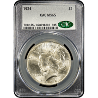 1924 Peace Dollar ($1) Obverse Slab Image