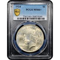 1924 Peace Dollar ($1) Obverse Slab Image