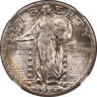 1924-S Standing Liberty Quarter (25c) Obverse Image