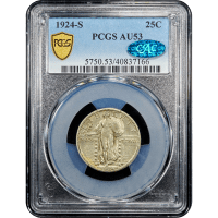 1924-S Standing Liberty Quarter (25c) Obverse Slab Image