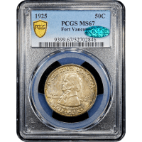 1925 Fort Vancouver Commemorative Half (50c) Obverse Slab Image