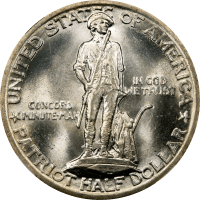 1925 Lexington Commemorative Half Dollar (50c) Obverse Image