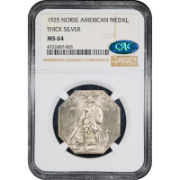 1925 Norse American Medal (Thick) Obverse Slab Image