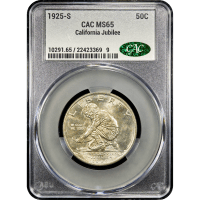 1925-S California Commemorative Half Dollar (50c) Obverse Slab Image