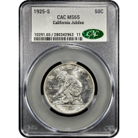 1925-S California Commemorative Half Dollar (50c) Obverse Slab Image
