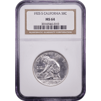 1925-S California Commemorative Half Dollar (50c) Obverse Slab Image