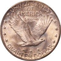 1925 Standing Liberty Quarter (25c) Reverse Image