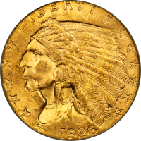 1926 Indian Gold Quarter Eagle ($2.50) OGH OBVERSE Image