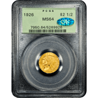 1926 Indian Gold Quarter Eagle ($2.50) OGH SLAB Image