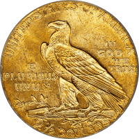 1926 Indian Gold Quarter Eagle ($2.50) OGH REVERSE Image