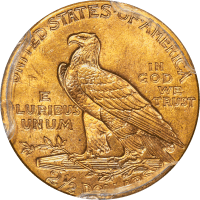 1926 Indian Gold Quarter Eagle ($2.50) REVERSE Image