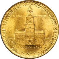 1926 Sesquicentennial Commemorative Gold Quarter Eagle ($2.50) REVERSE Image