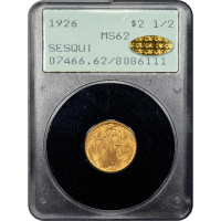 1926 Sesquicentennial Commemorative Gold Quarter Eagle ($2.50) Rattler Obverse Slab Image