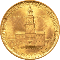 1926 Sesquicentennial Commemorative Gold Quarter Eagle ($2.50) Rattler Reverse Image