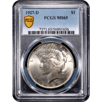 1927-D Peace Dollar ($1) Obverse Slab Image