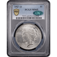1927-D Peace Dollar ($1) Obverse Slab Image