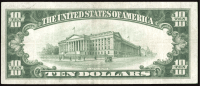 1928 $10 Gold Certificate Reverse Image