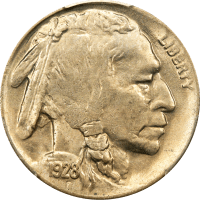 1928-D Buffalo Nickel (5c) Obverse Image