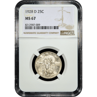 1928-D Standing Liberty Quarter (25c) SLAB Image