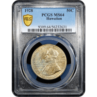 1928 Hawaiian Commemorative Half Dollar (50c) SLAB Image