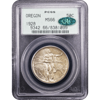 1928 Oregon Commemorative Half Dollar (50c) OGH SLAB Image