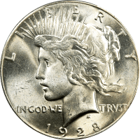 1928 Peace Dollar ($1) Obverse Image