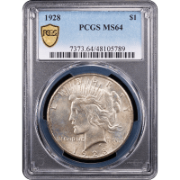 1928 Peace Dollar ($1) Obverse Slab Image