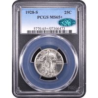 1928-S Standing Liberty Quarter (25c) Obverse Slab Image
