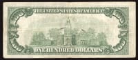 1929 $100 Federal Reserve National Bank Note (FRBN) Kansas City REVERSE Image