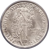 1929-D Mercury Dime (10c) Reverse Image