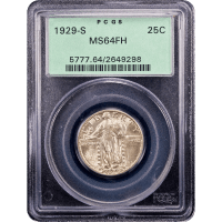 1929-S Standing Liberty Quarter (25c) OGH Obverse Slab Image